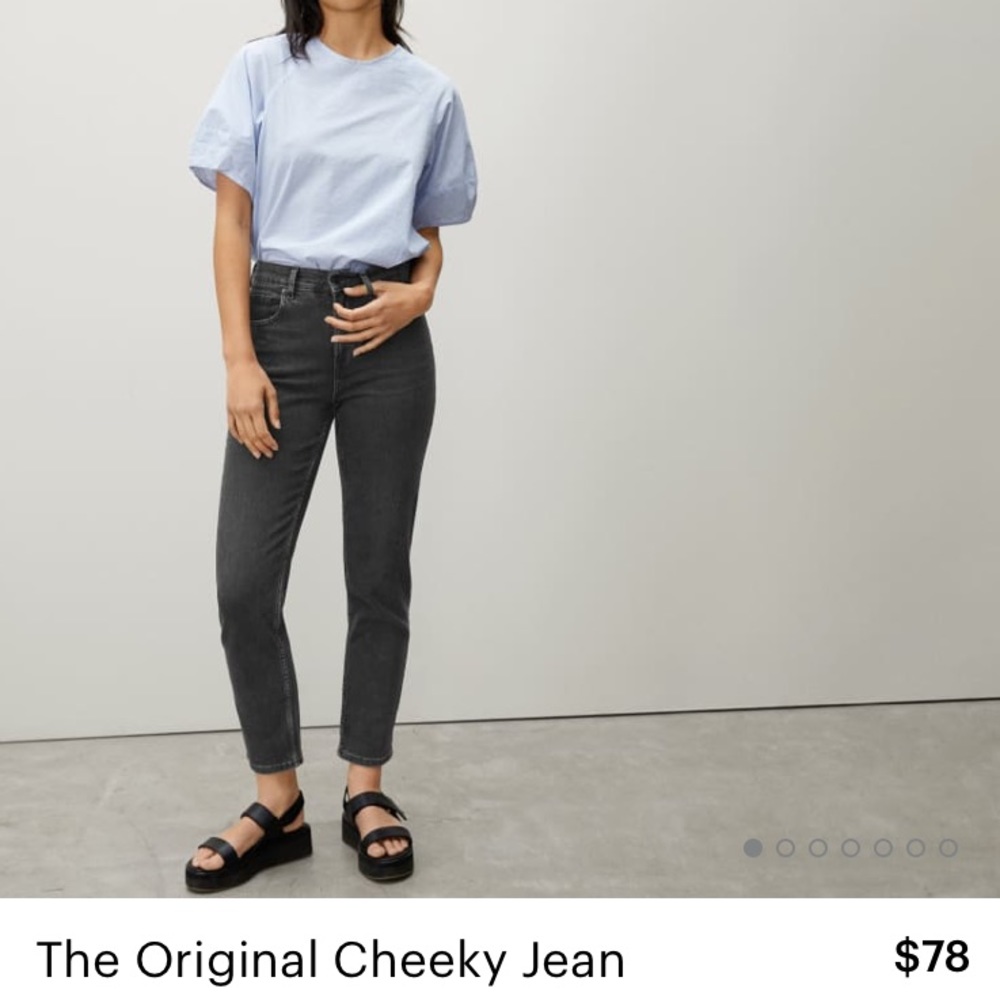 Everlane Washed Black Cheeky Straight Jean